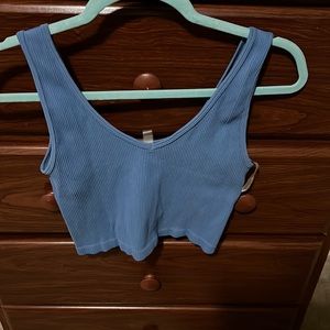 Blue Crop Tank